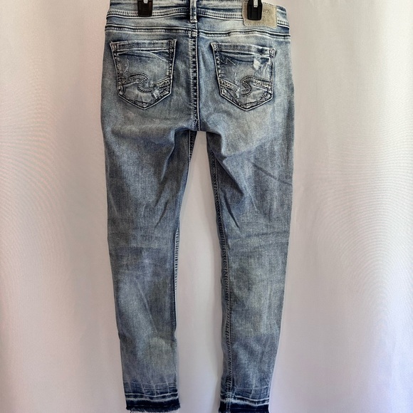 SILVER Tuesday Ankle Skinny Jeans W26/L27 - Picture 2 of 6